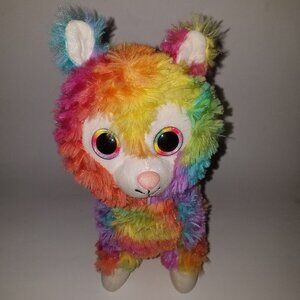 Spark Create Imagine Llama Alpaca Lovey Plush Stuffed Toy Colorful Orange Yellow